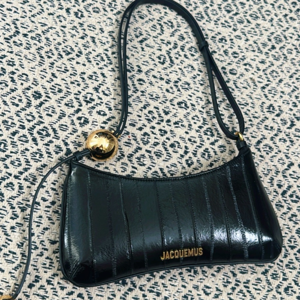 Jacquemus Black Leather Shoulder Bag